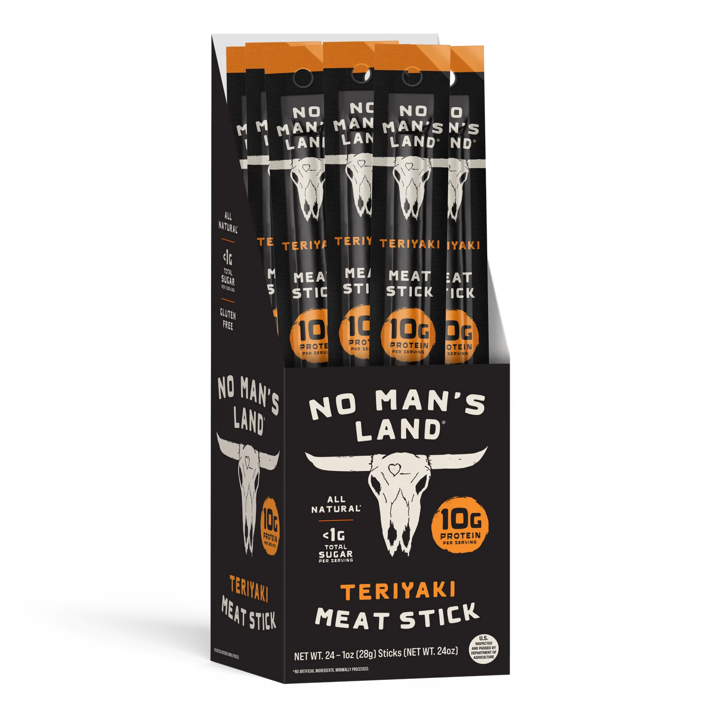 Caddie Packaging of No Man's Land Teriyaki Meat Sticks