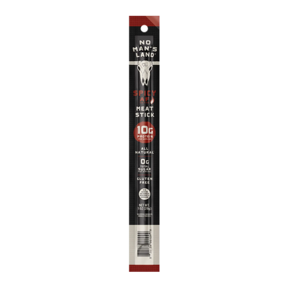 No Man's Land Spicy Meat Stick packaging - Spicy AF