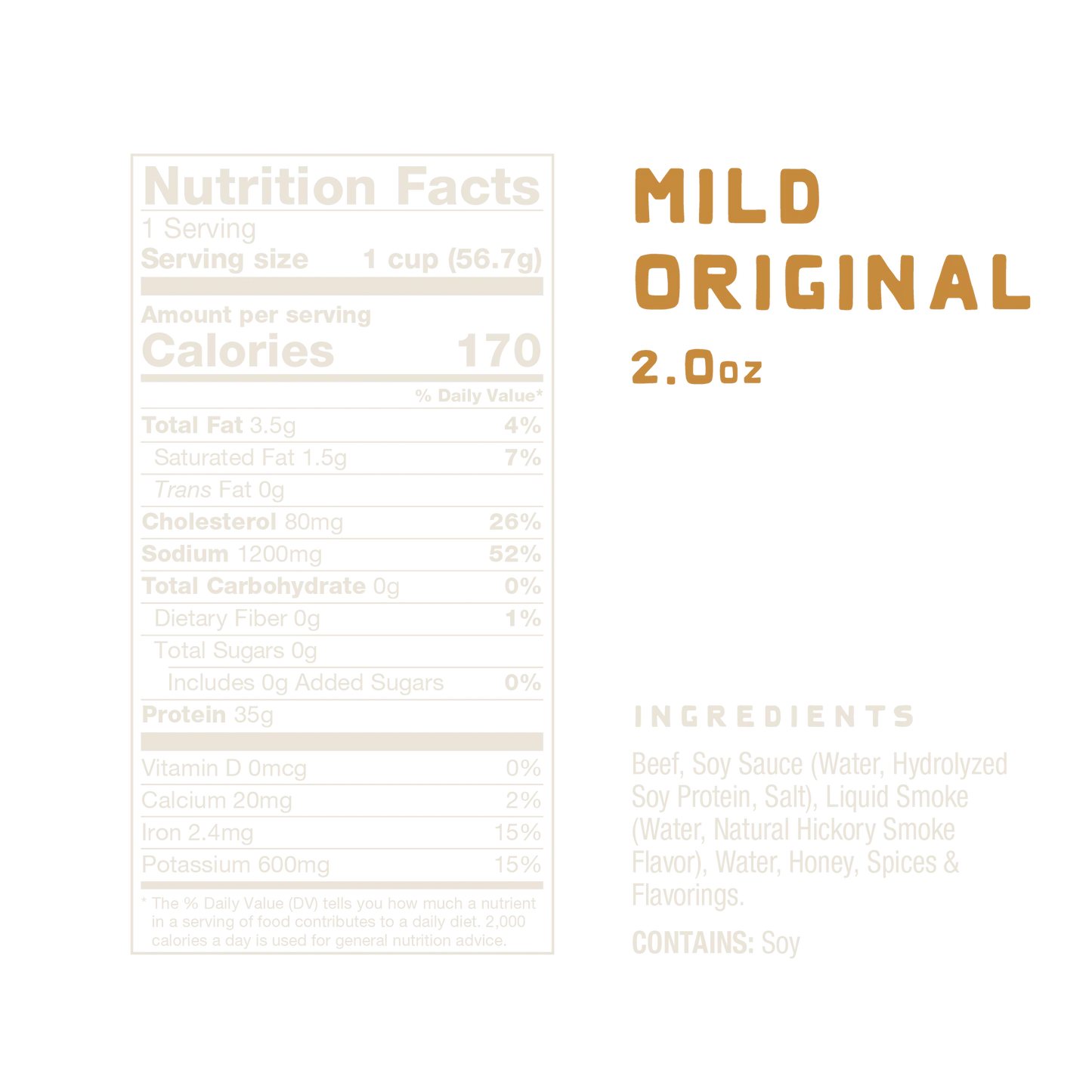 Mild Original Beef Jerky Cups