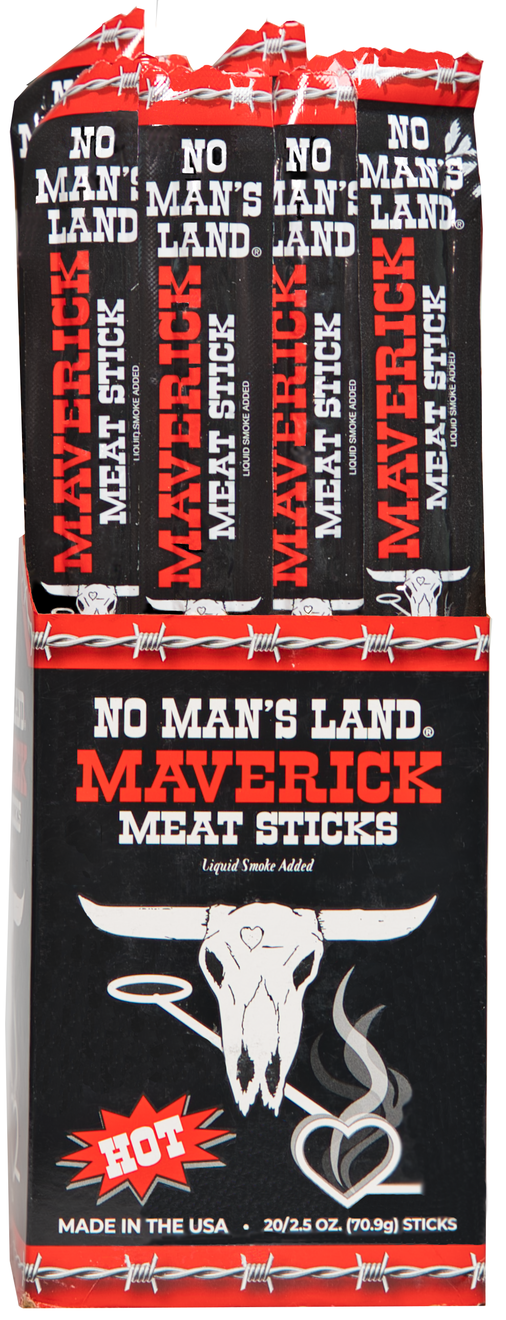 Hot Maverick Meat Stick (2.5oz) - 20ct Box